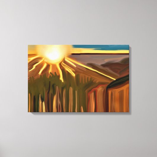 Dans van de Abstracte kunst van Cacti Canvas Afdruk (Voorkant)