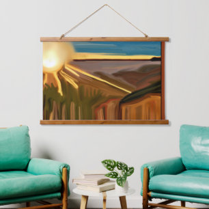 Dans van de Abstracte kunst van Cacti Hangend Wandkleed