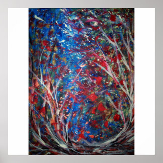 Dans van de Elementen (Abstract 52x52 Canvas) Poster