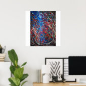 Dans van de Elementen (Abstract 52x52 Canvas) Poster (Thuiskantoor)