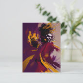 Dans van de Geest – Expressieve Abstracte Figuur Briefkaart (Staand voorkant)