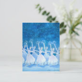Dans van het Snowflakes Briefkaart (Staand voorkant)