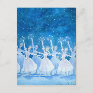 Dans van het Snowflakes Briefkaart