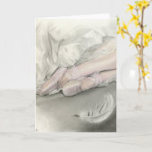 Dans van het Swan Wenskaart Kaart (Gele Bloem)