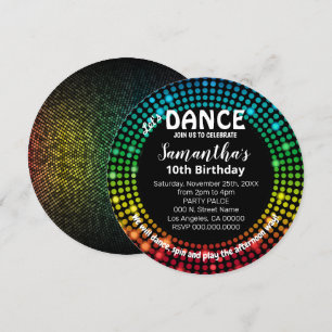Dans verjaardagsfeest disco dansen kaart