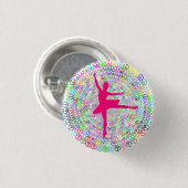 Dans voor Vrede   Ronde Button 3,2 Cm (Voorkant /achterkant)