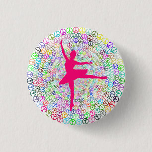 Dans voor Vrede Ronde Button 3,2 Cm