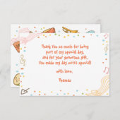 Dans zingen en spelen kinderen verjaardag bedankkaart (Voorkant / Achterkant)