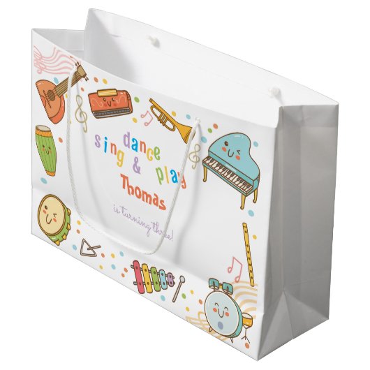 Dans zingen en spelen kinderen verjaardag groot cadeauzakje (Voorkant Gekanteld)