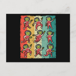 Dansaliens dansende dans grappig briefkaart