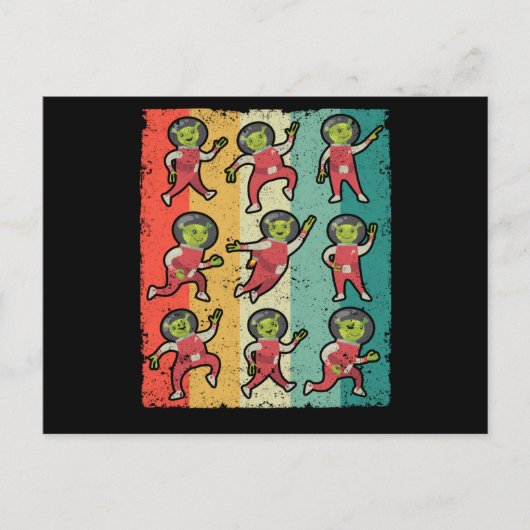 Dansaliens dansende dans grappig briefkaart (Voorkant)