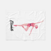 Dansballerina personalisatie fleece deken (Voorkant (Horizontaal))
