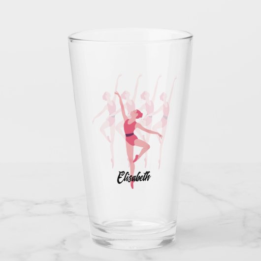 Dansballerina personalisatie glas (Voorkant)