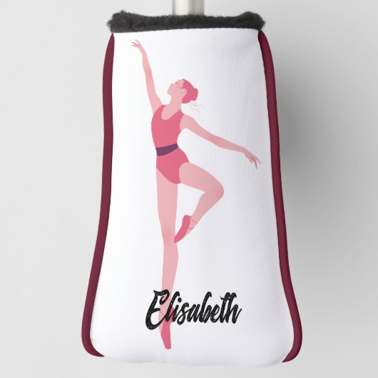 Dansballerina personalisatie golfheadcover (Draai 90)