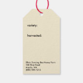 Dansbijenhoningcadeau label cadeaulabel (Achterkant)