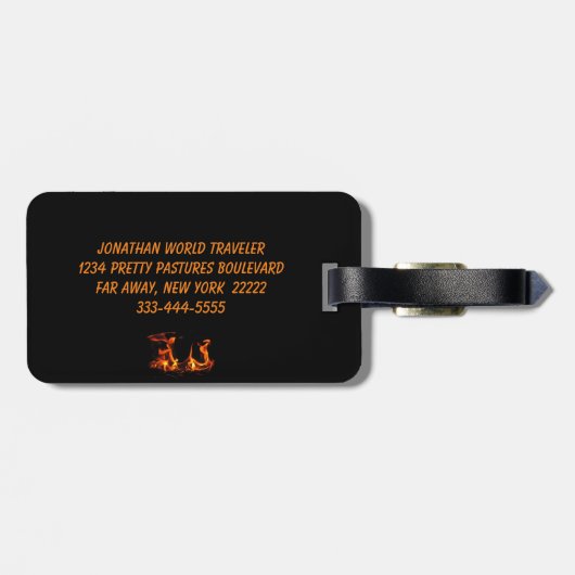 Dansbrand Bagagelabel (Achterkant horizontaal)