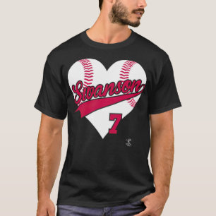 Dansby Swanson Baseball Heart 90s sport T-shirt