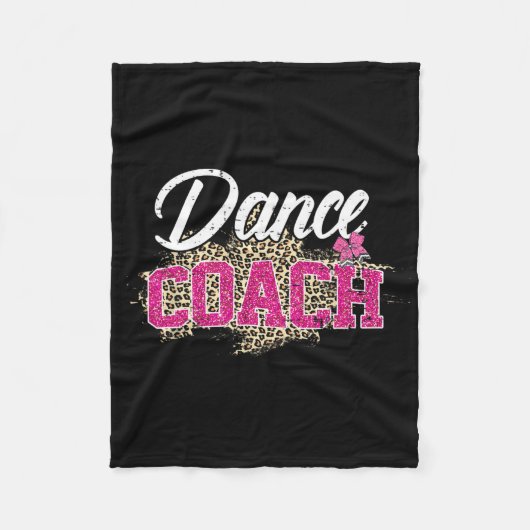 Danscoach Leopard Funny Dancing Coach Moederdag Fleece Deken (Voorkant)
