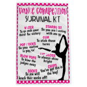 Danscompetitie Survival Kit Medium Cadeauzakje (Voorkant)