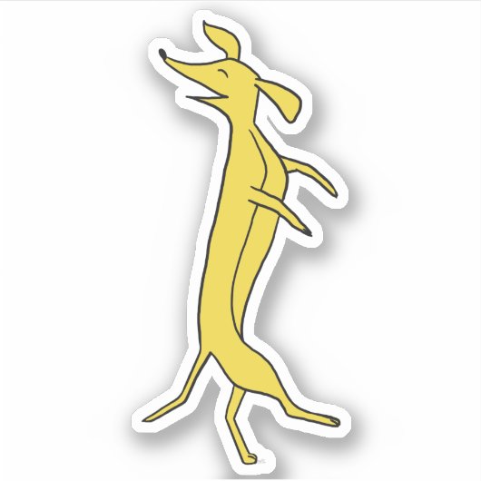 Dansdachshund Sticker (Voorkant)