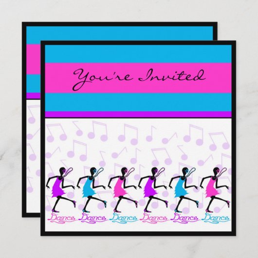 dansdansdanswedstrijd sjabloon kaart (Voorkant / Achterkant)