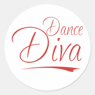 dansdiva ronde sticker
