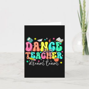 Dansdocent Dream Team Eerste dag schoolretro Kaart