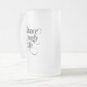 Danse à travers la vie Verre givrée Bière Mug (Devant gauche)