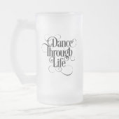 Danse à travers la vie Verre givrée Bière Mug (Gauche)