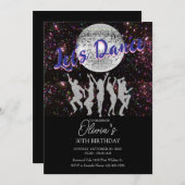 Danse Anniversaire Invitation de fête (Devant / Derrière)