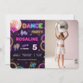 Danse Anniversaire Photo Invitation (Devant)