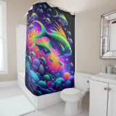 "Danse aquatique : Rideau de sérénité néon" (En situation)