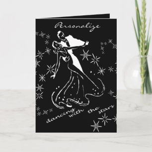 danse avec la carte de voeux des étoiles