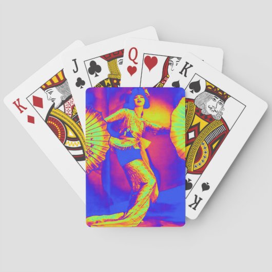 Danse avec les cartes de jeu en couleur (dos)