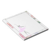 Danse Ballerina | Bloc-notes de bordure Rose (Incliné)