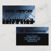 Danse bleue 2 de musique de carte de visite du DJ (Devant / Derrière)