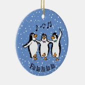 Danse Chanter Penguins Design Ornement en céramiqu (Droite)