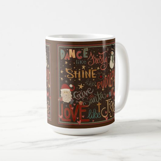 Danse comme Citation Frostée Inspirivée Coffee Mug (Devant droit)