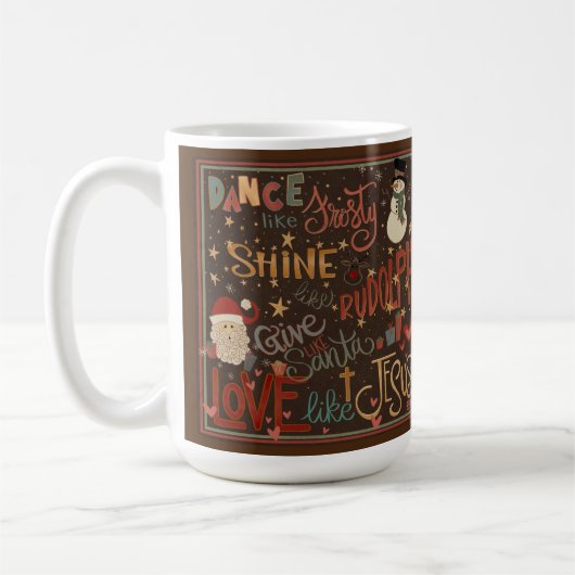 Danse comme Citation Frostée Inspirivée Coffee Mug (Gauche)