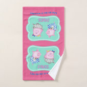 Danse comme personne ne regarde de joyeux cochons  (Serviette à main)