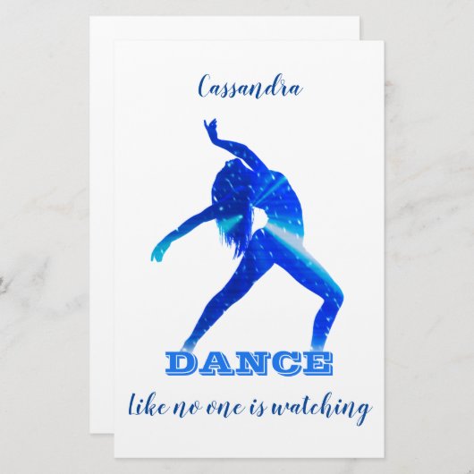 Danse - Comme personne ne regarde papeterie (Devant / Derrière)