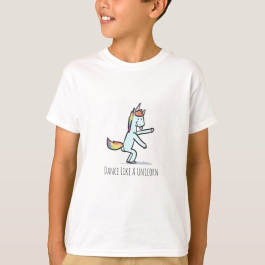 Danse Comme Une Unicorne Drôle T-shirt (Devant)