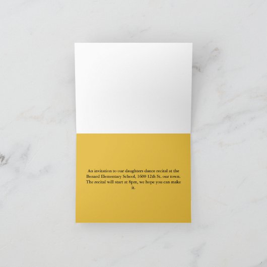 Danse Considérant Invitation avec pieds colorés (Intérieur)