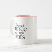 Danse Dans Mon Pantalon Mug À Café Deux Tons (Devant gauche)