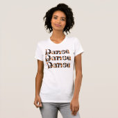 DANSE DANSE DANSE DAMES ORANGE ET BLACL T-SHIRT (Devant entier)