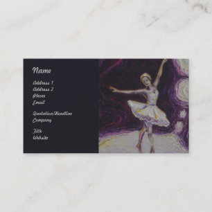 Danse de ballerine dans les cartes de visite