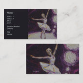 Danse de ballerine dans les cartes de visite (Devant / Derrière)