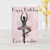 DANSE DE BALLERINE DE DANSE ! ! CARTE DE VOEUX DE (Fleur jaune)