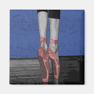 Danse de ballet avec Magnet de chaussures roses