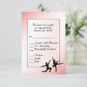 Danse de ballet Rose Dusty RSVP avec choix de menu (Debout devant)